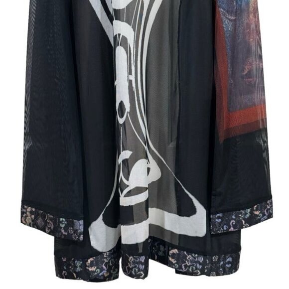 Alberto Makali Sheer Artsy Cardigan Gothic Fairy Whimsical Grunge Size M - Picture 5 of 10